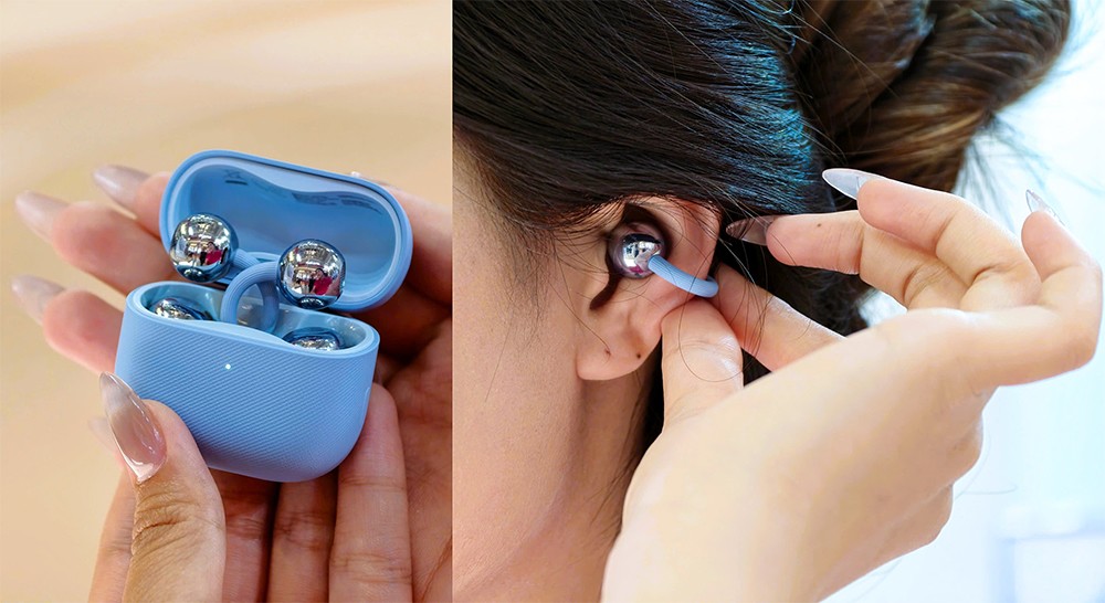 Tại gian hàng, HUAWEI FreeClip 2 - mẫu tai nghe open-ear mới nhất của hãng, đã thu hút sự quan tâm của đông đảo khách hàng nhờ thiết kế kẹp vành tai, nhìn thoáng qua giống như một món phụ kiện thời trang độc đáo.