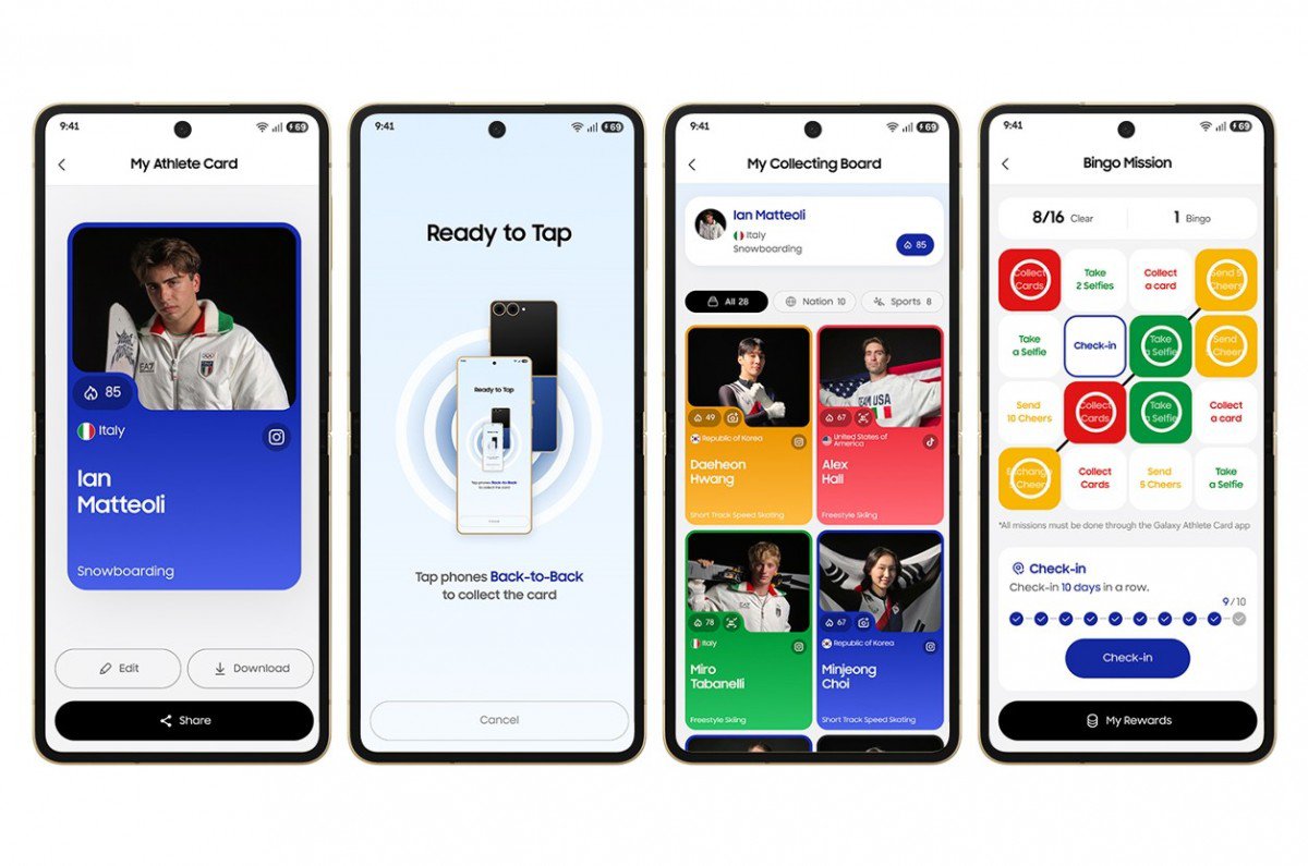 Galaxy Z Flip7 phiên bản Olympic có thiết kế giao diện đặc biệt.