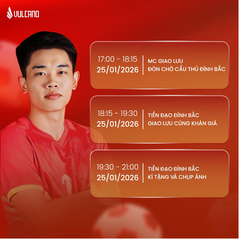 Lịch trình chi tiết các mốc thời gian trong sự kiện.