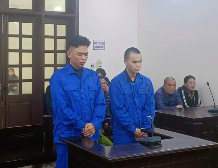 Bị cáo Nguyễn Văn Thiên và Nguyễn Long Vũ.