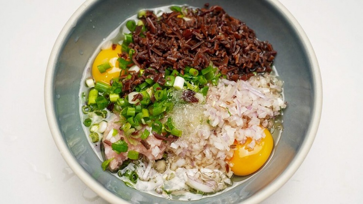 Trứng chiên mộc nhĩ.