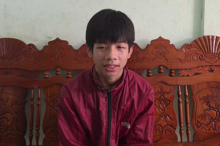 Em Nguyễn Thành Khang kể lại sự việc.