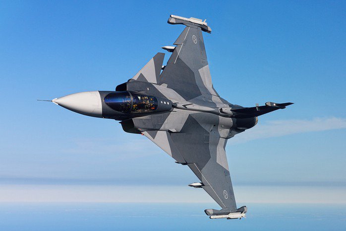 Tiêm kích JAS 39 Gripen E của tập đoàn SAAB (Thụy Điển). Ảnh: SAAB