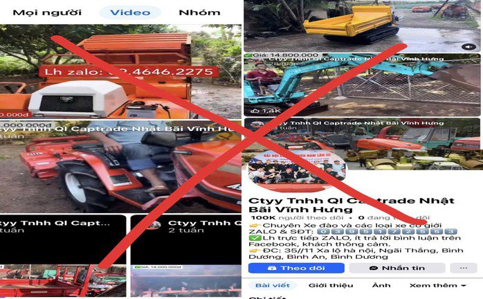 Hình ảnh các đối tượng đăng tải lừa đảo