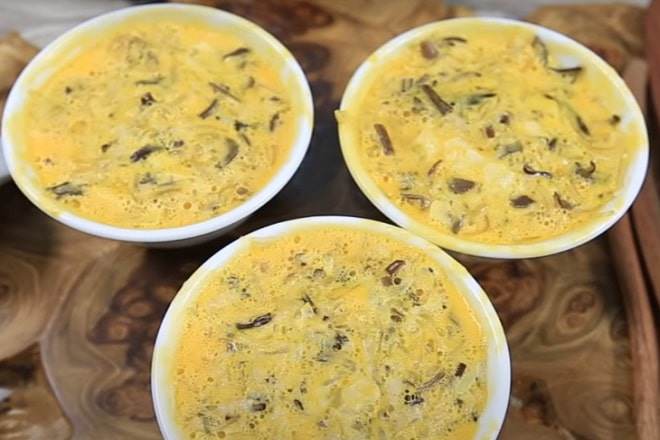 Trứng hấp thịt mộc nhĩ (kiểu Nhật - Chawanmushi).