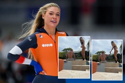 Mỹ nhân trượt băng mặc bikini nhỏ xíu, tình tứ với bạn trai "hâm nóng" Olympic Mùa đông