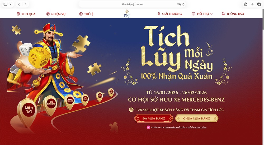 Chuỗi tọa độ Tích lộc xuyên Việt 2026: Hoạt động “Tích lộc” thu hút người chơi - 1