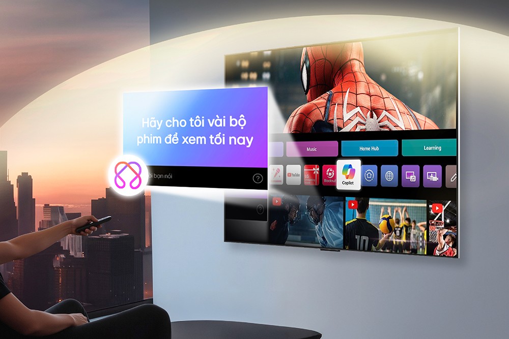 LG tích hợp trí tuệ nhân tạo thấu cảm một cách toàn diện, đồng hành cùng người dùng từ lúc mở đến khi tắt TV.