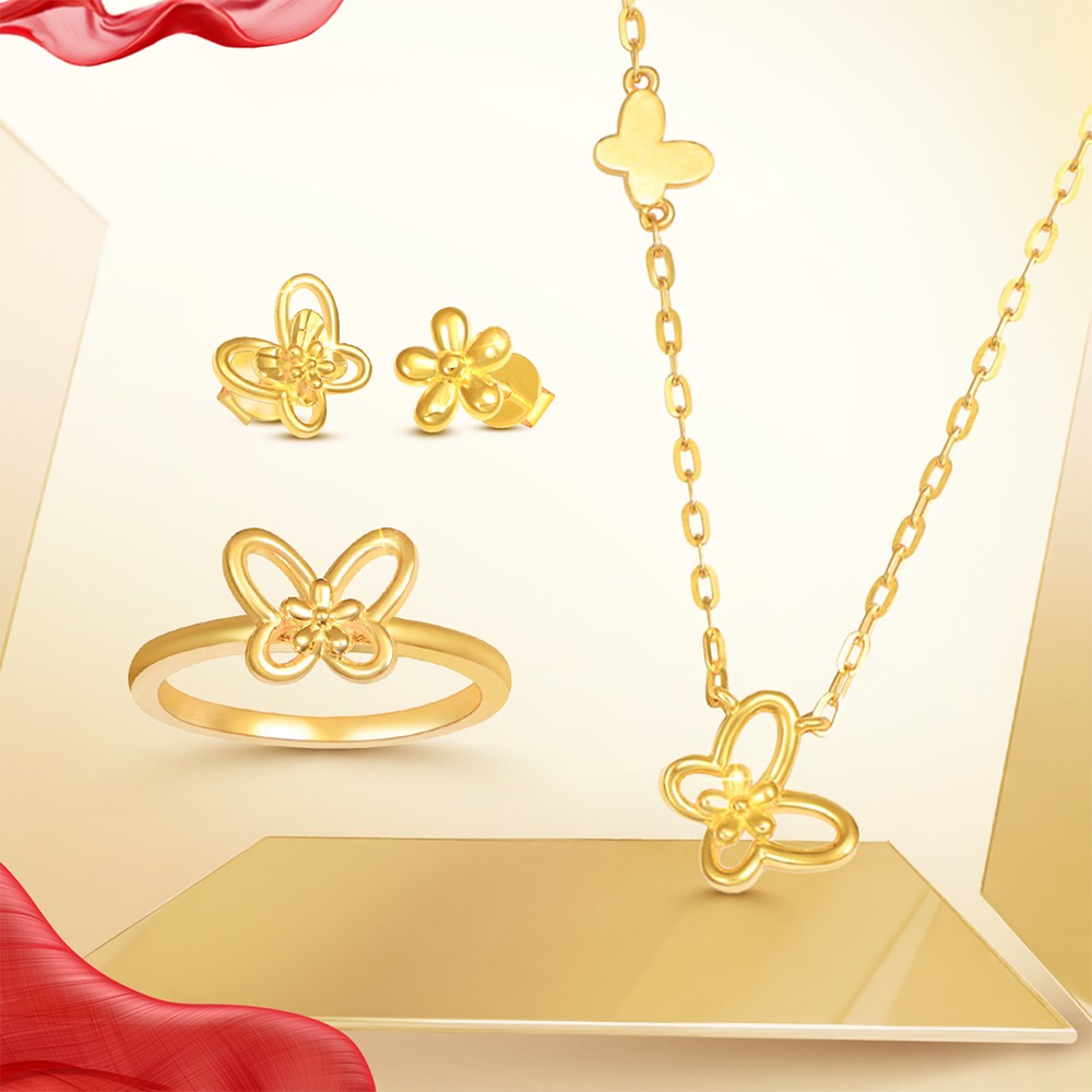 Bộ sưu tập trang sức vàng 99% Turning Gold sở hữu thiết kế hiện đại từ các hình tượng bản lĩnh và phóng khoáng. Ảnh: PNJ