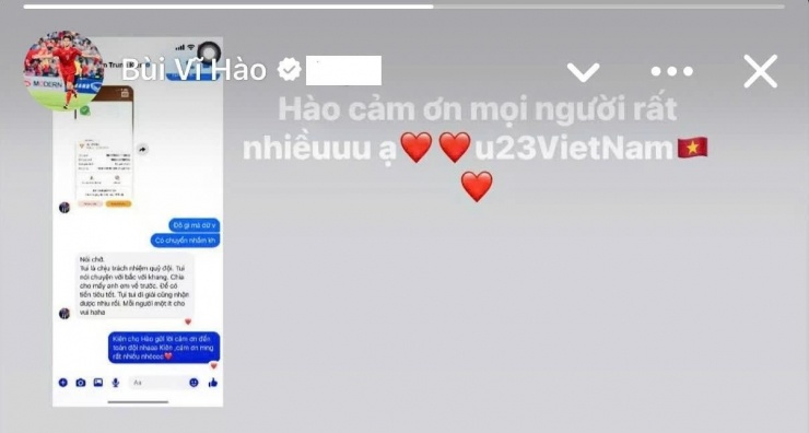 Tin nhắn xúc động của Trung Kiên gửi tới Bùi Vĩ Hào.