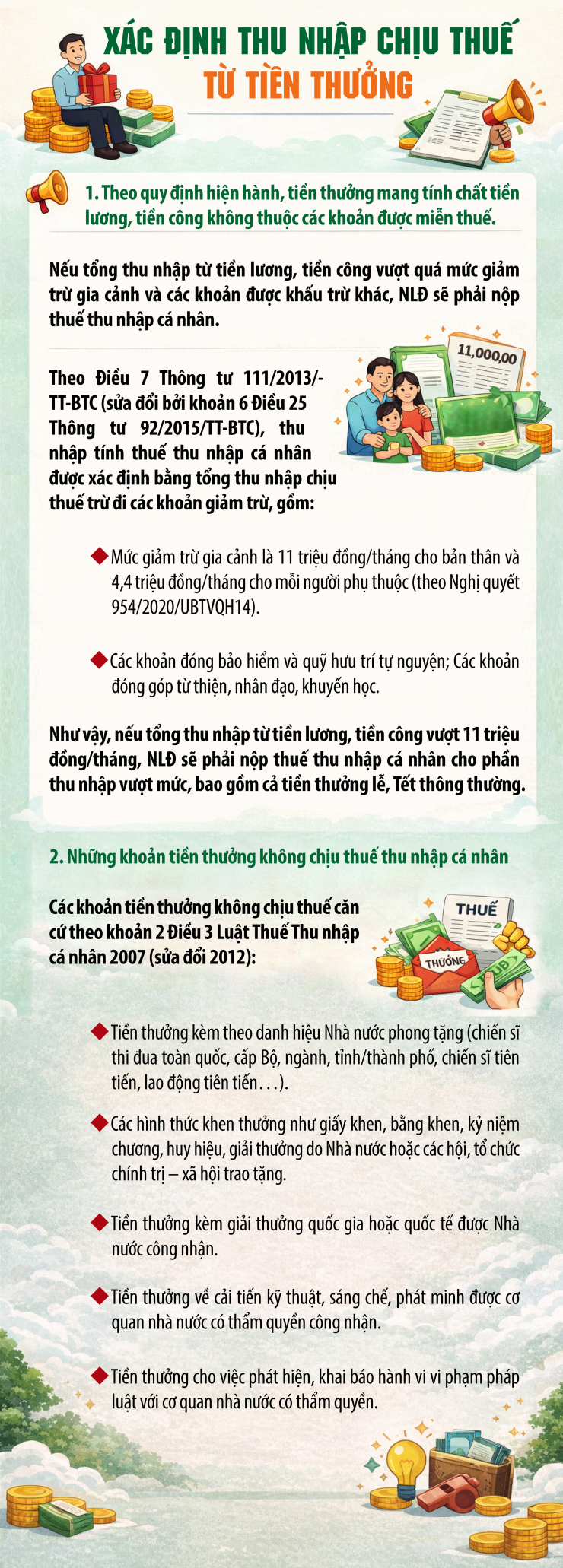 Tiền thưởng lễ, Tết có phải nộp thuế thu nhập cá nhân? - 1