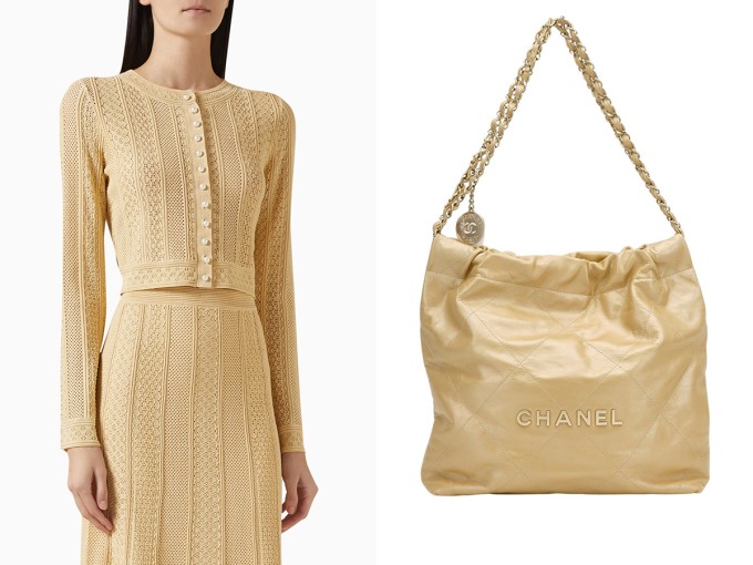 Set đồ tông vàng gold của Đỗ Mỹ Linh.