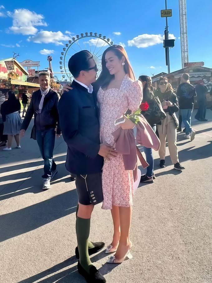 Hoàng My và bạn trai trước khi chia tay.