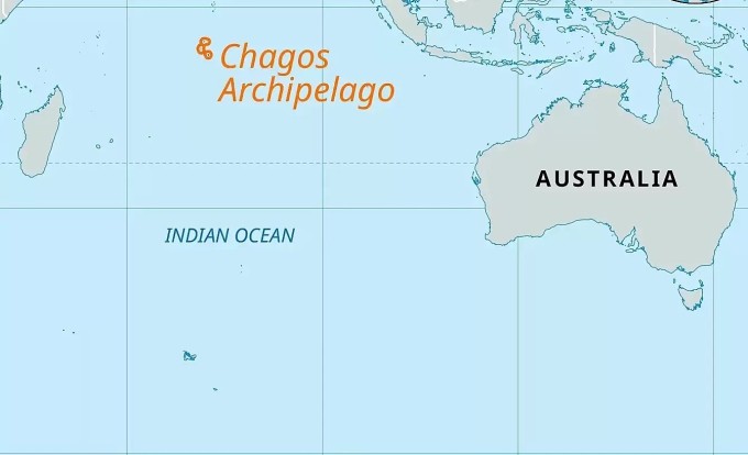 Vị trí Quần đảo Chagos ở Ấn Độ Dương. Đồ họa: Britannica