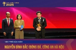 Trao giải "Oscar thể thao Việt Nam": HLV Kim Sang Sik, Đình Bắc & U22 VN được vinh danh