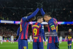 Tam tấu cùng Rashford ghi bàn, Barca lên thẳng top 5 đá bay Real xuống vị trí thứ 9 (Cúp C1)