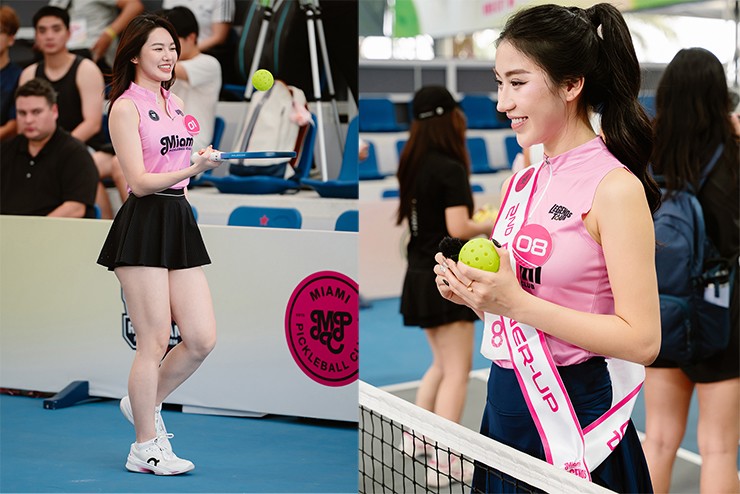 Kiều Trinh (trái) giành giải Hoa khôi, trong khi Diệp Anh giành Á khôi