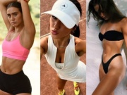 Kiều nữ thể thao bỏ tennis, hóa thân thành người mẫu bikini nóng bỏng