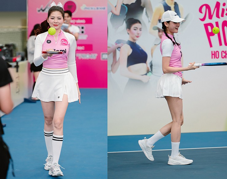 Các người đẹp thi tâng bóng