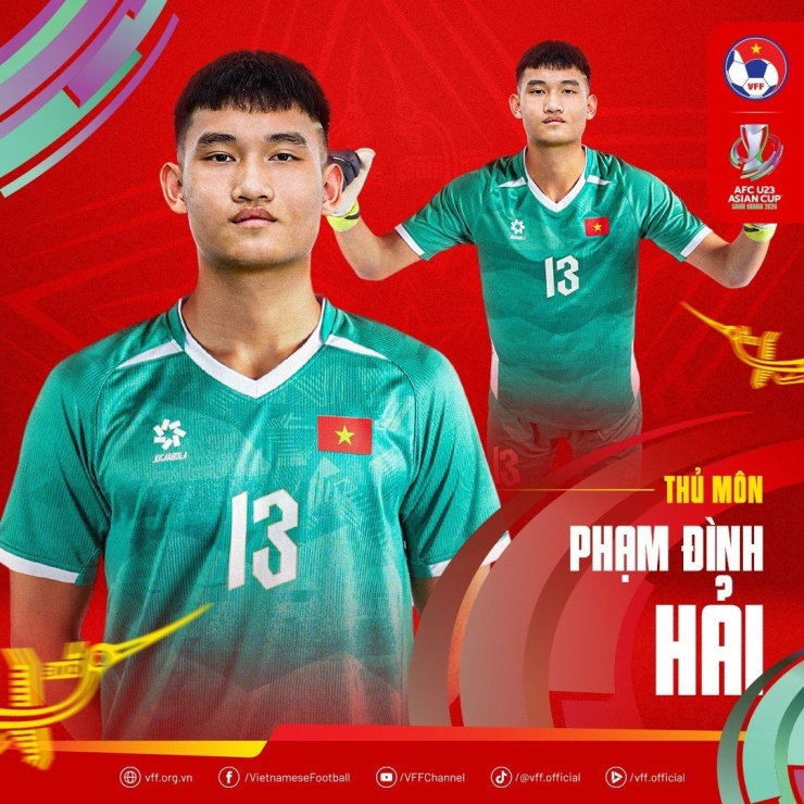 Thủ môn Phạm Đình Hải. (Ảnh: VFF)