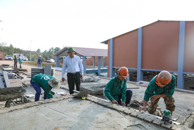 Cận cảnh trường học hiện đại bậc nhất vùng biên giới Điện Biên sắp khánh thành - 15