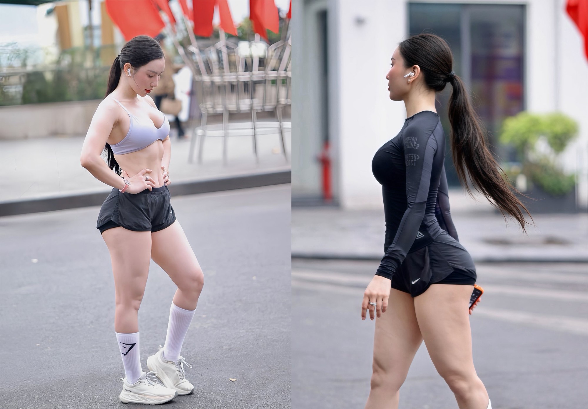 Thời gian qua, Trang Lê gây ấn tượng khi tham gia hoạt động chạy bộ ở Hồ Gươm vào những dịp cuối tuần.