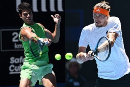 Trực tiếp tennis Alcaraz - Zverev: Khởi đầu giằng co (Australian Open)
