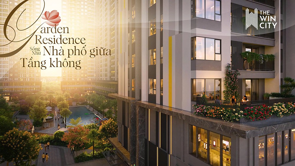Bộ sưu tập căn hộ “Garden Residence - Nhà phố giữa tầng không” thuộc dự án The Win City. Nguồn Thắng Lợi Group