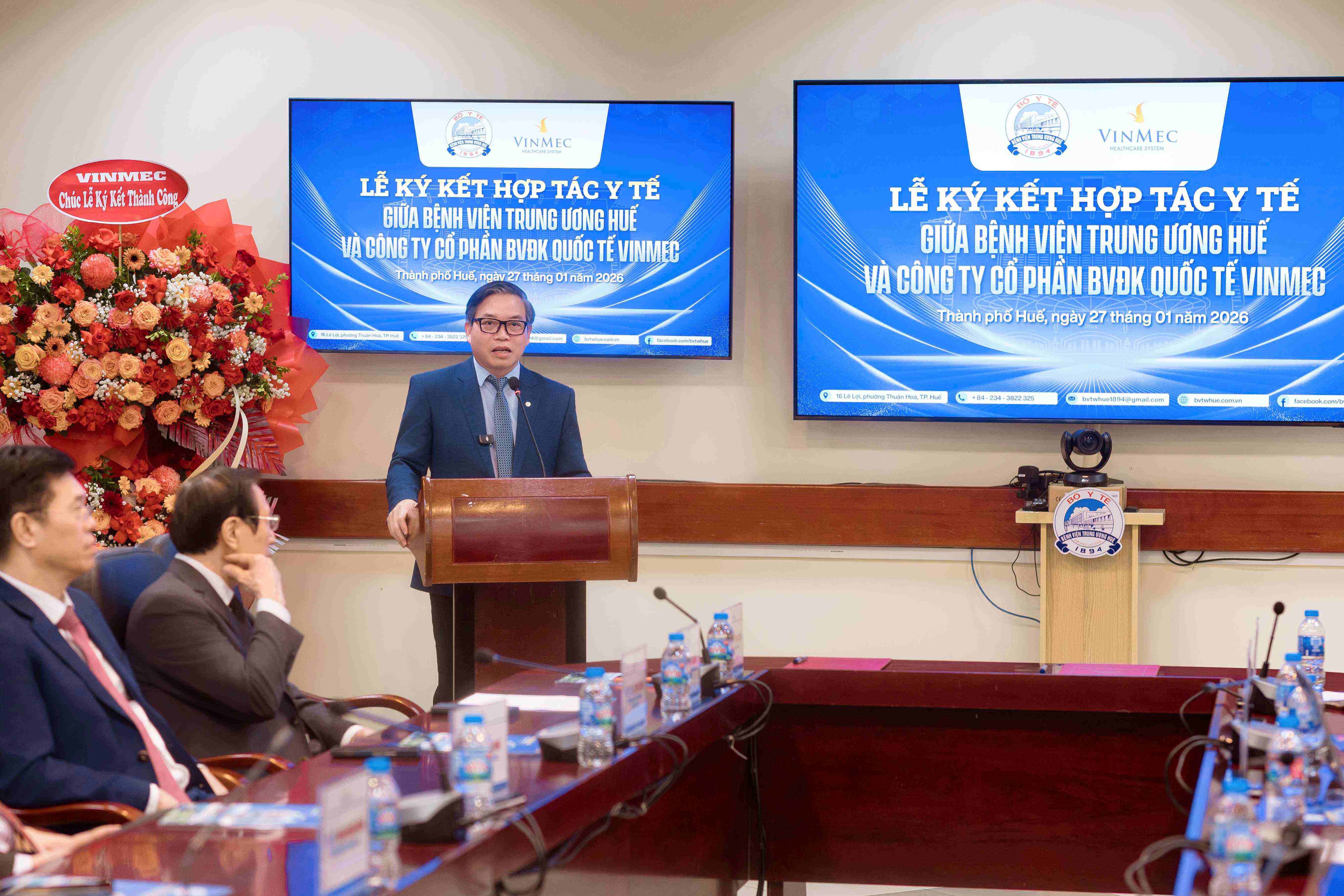 &nbsp;GS.TS.BS Trần Trung Dũng - Tổng Giám đốc Hệ thống Y tế Vinmec - phát biểu tại buổi lễ.