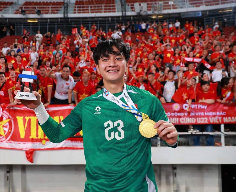 Cao Văn Bình đã thể hiện rất tốt trong trận tranh HCĐ tại U23 châu Á