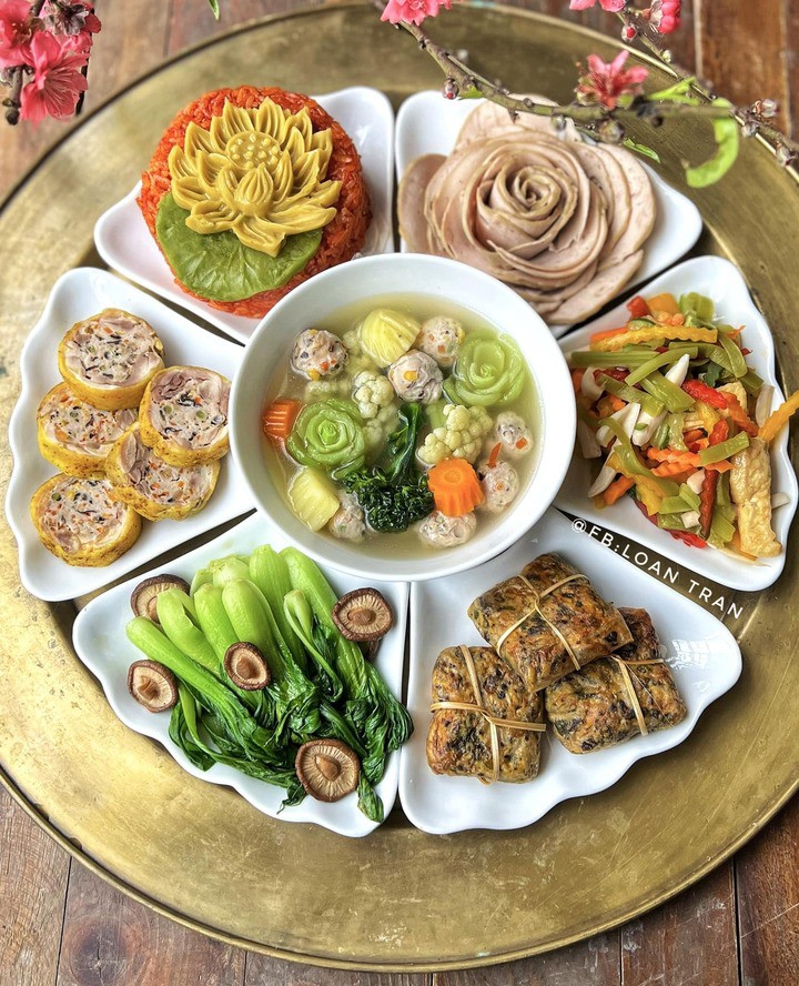 Gợi ý mâm cỗ mặn cũng rằm tháng Chạp. (Ảnh: Loan Trần)