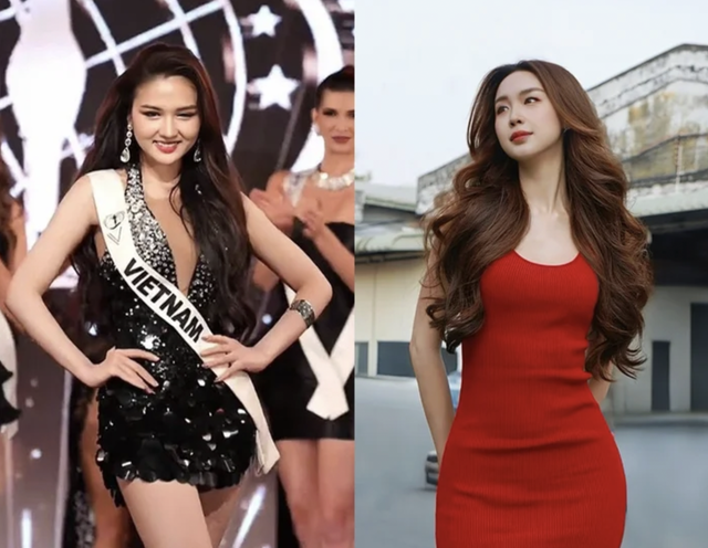 Miss Intercontinental 2022 - Lê Nguyễn Bảo Ngọc (váy đỏ) động viên Thu Ngân.