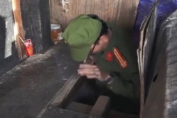 Cảnh sát đột kích hầm trú ẩn của băng ma túy ở Khu kinh tế Dung Quất