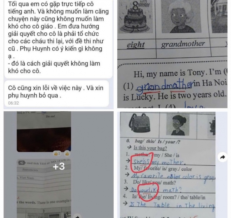 Sự việc giáo viên bị tố sửa bài thi học sinh lan truyền.