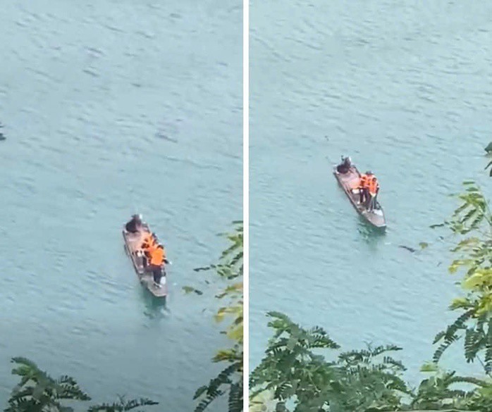 Thi thể nữ Phó giám đốc chi nhánh ngân hàng được phát hiện trên sông. Ảnh: MXH