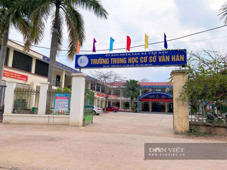Trường THCS Văn Hán, xã Vân Hán, tỉnh Thái Nguyên - nơi được cho là có hành vi bạo lực học đường giữa giáo viên và học sinh. Ảnh: Ngô Huy.