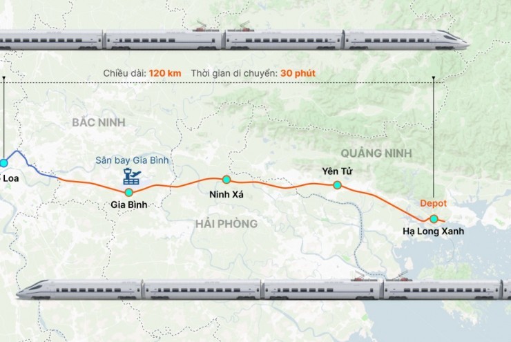 Gần 150.000 tỷ đồng xây dựng đường sắt tốc độ cao Hà Nội - Quảng Ninh