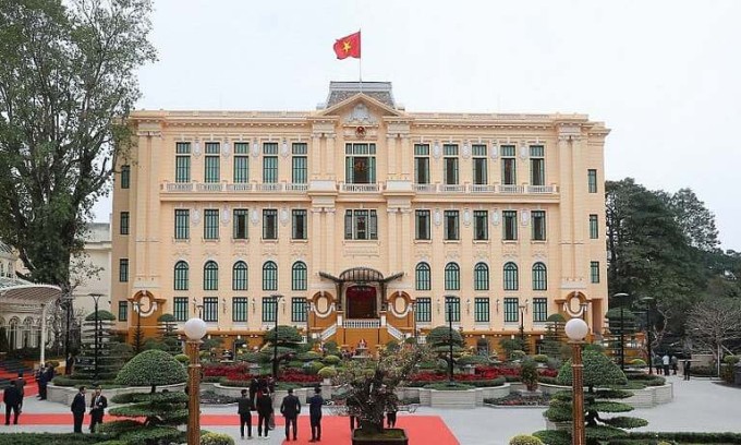 Tòa nhà sau khi được sửa chữa, nâng cấp. Ảnh: TTXVN