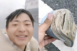 Chàng trai đi bộ 1.400 km về quê ăn Tết