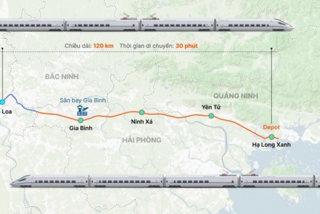 Gần 150.000 tỷ đồng xây dựng đường sắt tốc độ cao Hà Nội - Quảng Ninh