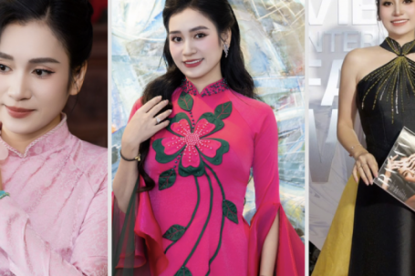 MC Thanh Mai gây chú ý với những thiết kế áo dài Tết vừa truyền thống vừa hiện đại