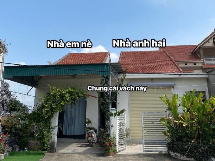 Hai căn nhà chung vách của anh em Lam 