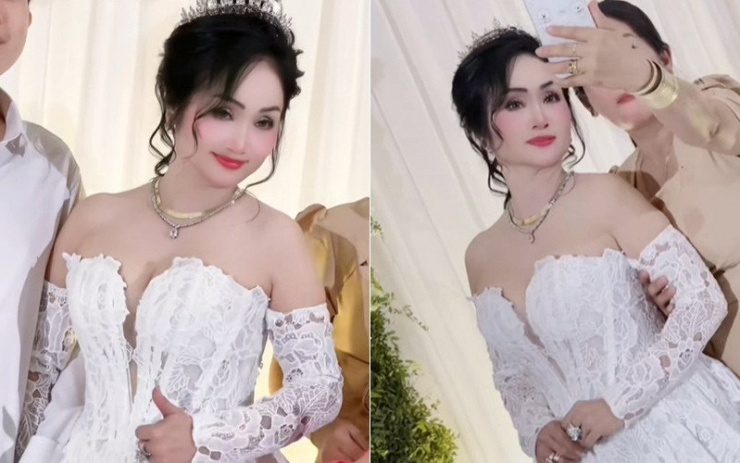 Nhan sắc nổi bật của cô dâu 61 tuổi 