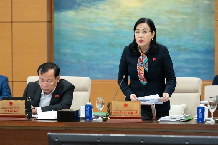 Chủ nhiệm Ủy ban Khoa học, Công nghệ và Môi trường Nguyễn Thanh Hải phát biểu. Ảnh: Quốc hội