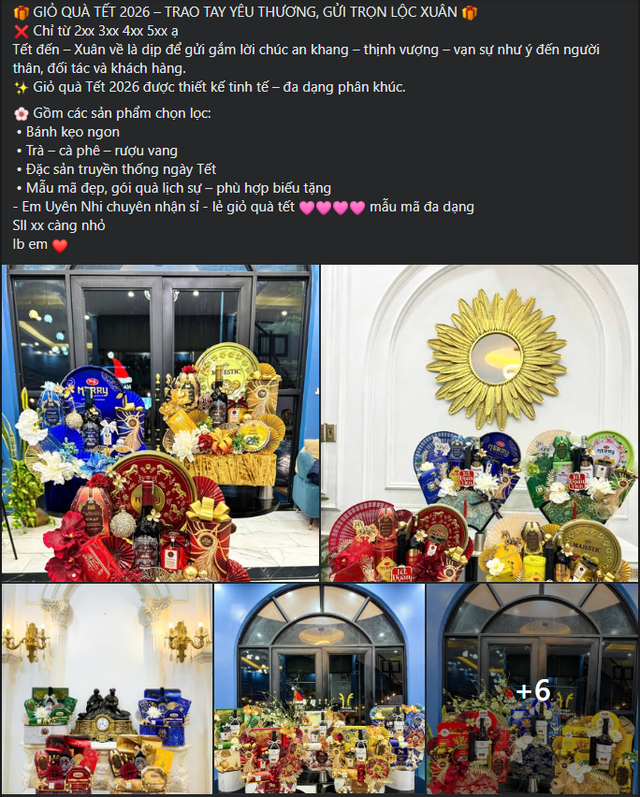 Từ thị trường truyền thống đến online, giỏ quà Tết được rao bán da dạng.