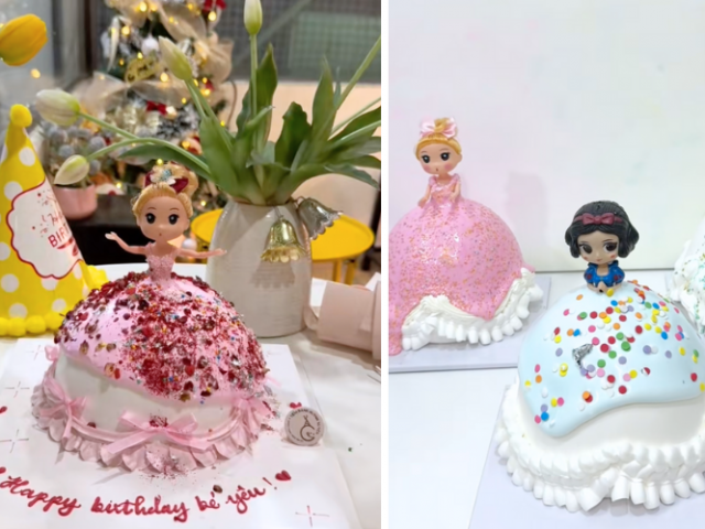 Kịch tính như 'mở túi mù', trend bánh kem chảy váy công chúa gây sốt TikTok