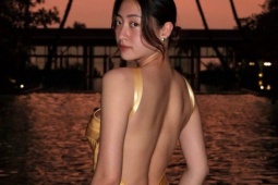 Lưng trần quyến rũ của Lương Thùy Linh