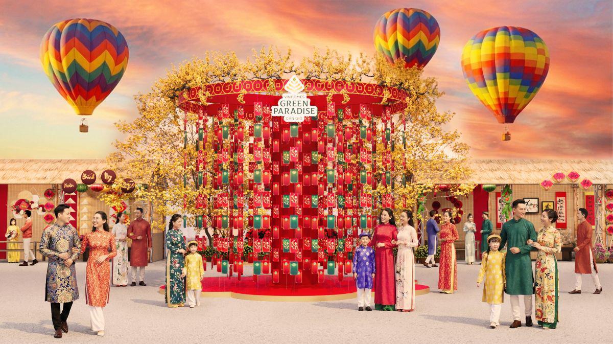 Hàng loạt khinh khí cầu rực rỡ bay trên biển xanh, rừng ngập mặn và đại cảnh lễ hội, hứa hẹn trở thành background “đắt hình” nhất Tết này