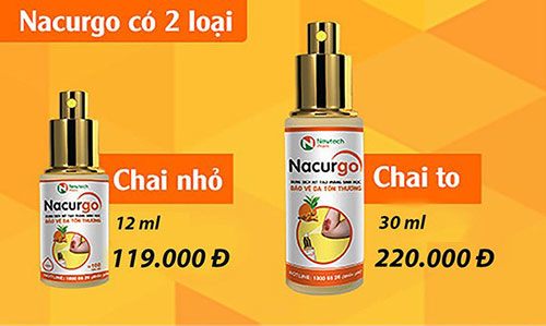 Nhớ lưu hình Nacurgo để ra nhà thuốc mua đúng loại