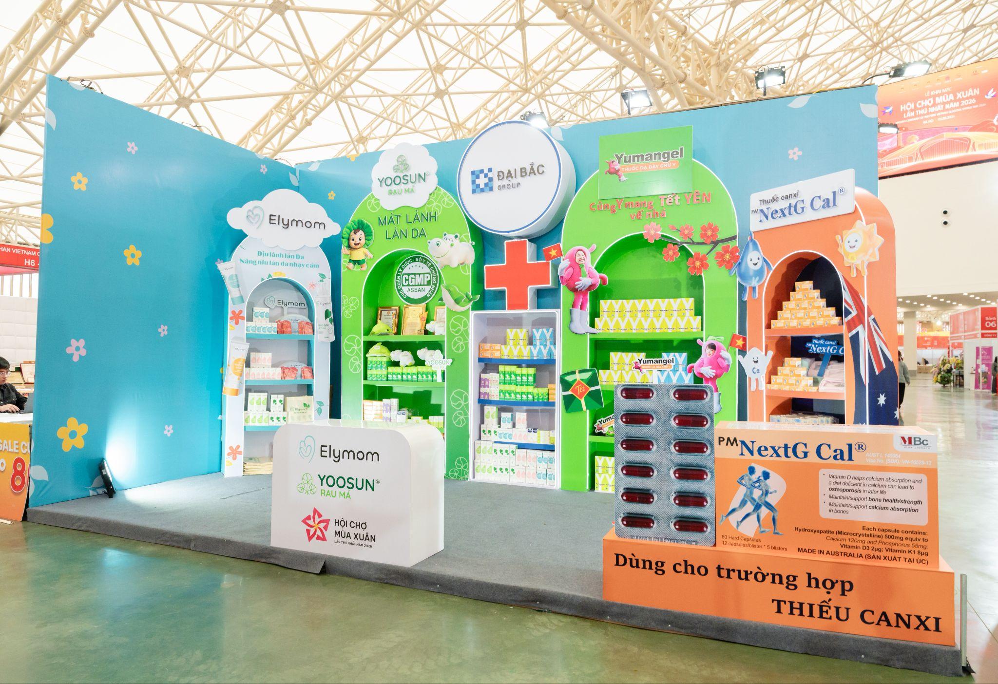Gian hàng của thuốc canxi PM NextG Cal tại Hội chợ Mùa Xuân 2026.